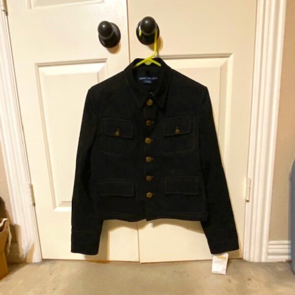 Ralph Lauren Black Jean Jacket sz 14 NWT - Picture 1 of 7